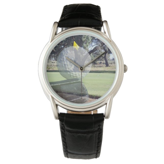 Reloj De Pulsera Composición en capas de bolas de putter de golf, (Anverso)