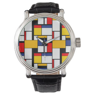 Reloj De Pulsera Composición Minimalista geométrica mondrica modern