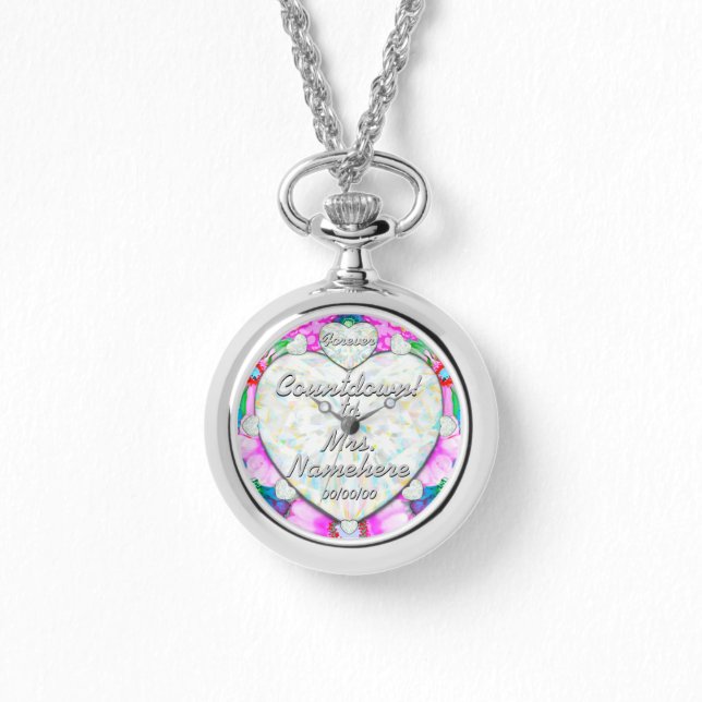 Reloj De Pulsera Comprometido! ¡Cuenta regresiva del boda! ¡Añadir  (Anverso)