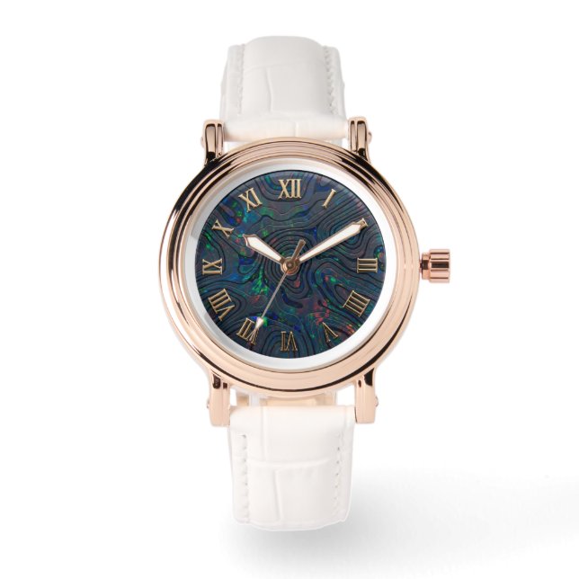 Reloj de pulsera con dial de estilo Ópalo Negro (Anverso)