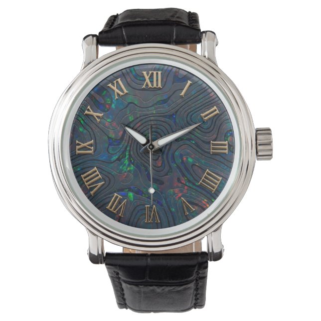 Reloj de pulsera con dial de estilo Ópalo Negro (Anverso)