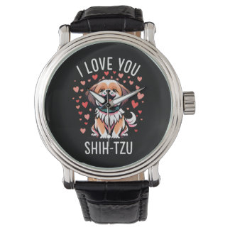 reloj de pulsera - Con dibujos me encanta Shih Tzu