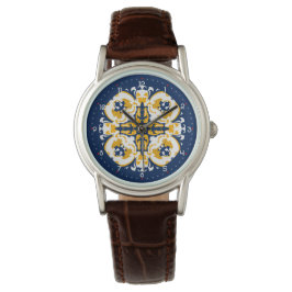 Reloj De Pulsera Con dígitos hermosa radiación Azulejo