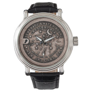 Reloj de pulsera con esfera de flor de lis