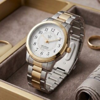 Reloj de pulsera con eslabones de ostra Two Tone y