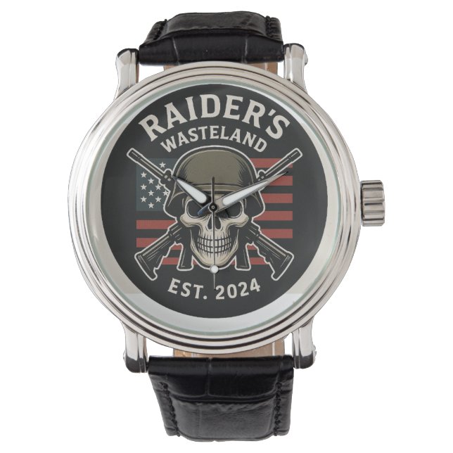 Reloj de pulsera con logotipo oficial de Raider's  (Anverso)