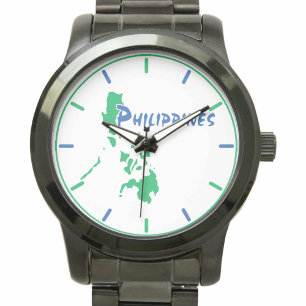Reloj de pulsera con mapa de Filipinas