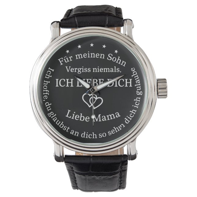 Reloj de pulsera con mensaje para mi hijo (Anverso)