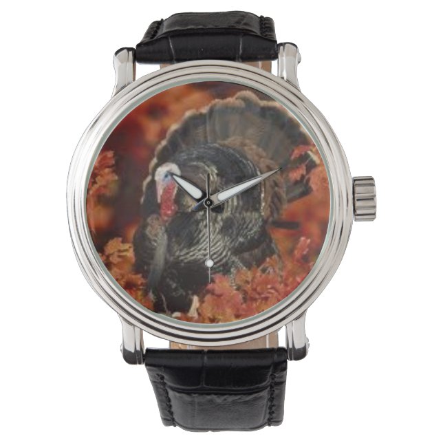 reloj de pulsera con un pavo tom salvaje (Anverso)