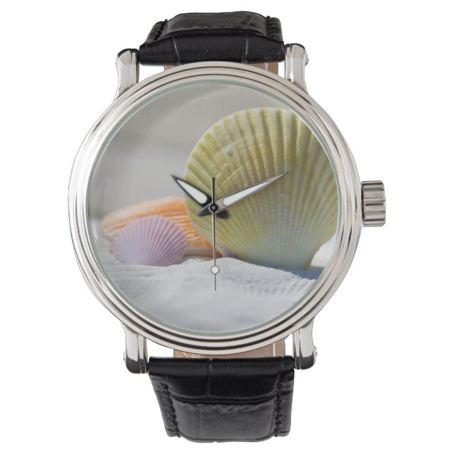 Reloj De Pulsera conchas, arena, playa (Anverso)