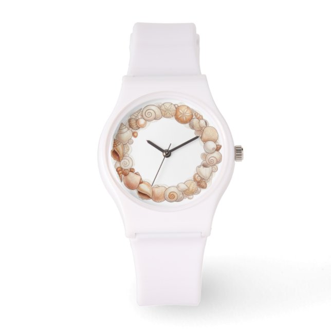 Reloj De Pulsera Conchas marinas - Tema oceánico  (Anverso)