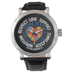 Reloj De Pulsera Conciencia del Autismo Respeto Autista Amor Apoyo