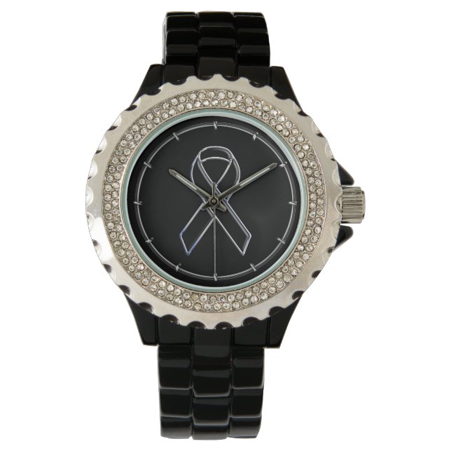 Reloj De Pulsera Conciencia sobre la cinta negra (Anverso)