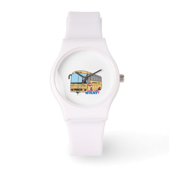 Reloj De Pulsera Conductor de autobús escolar oscuro (Anverso)