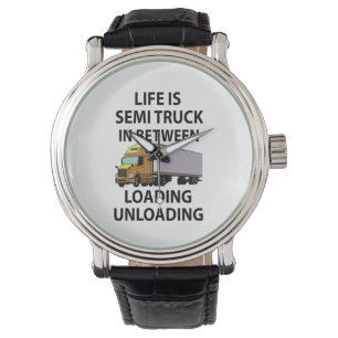 Reloj De Pulsera Conductor de camión de camiones Semi Trucker