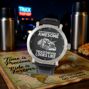 Reloj De Pulsera Conductor de Camión Impresionante: Mírame Ahora