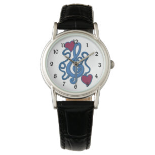 Reloj De Pulsera Conectado A La Música Blue Note Writing Watch