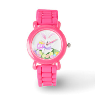 Reloj De Pulsera conejito con huevos de Pascua