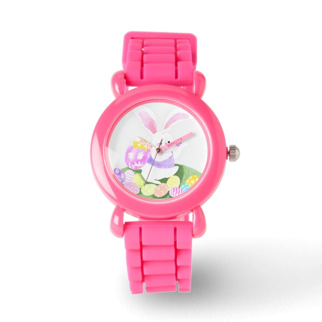 Reloj De Pulsera conejito con huevos de Pascua (Anverso)