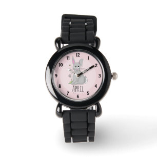 Reloj De Pulsera Conejo conejo de conejo de primavera corta y niños