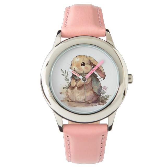 Reloj De Pulsera Conejo Cutáneo de Pascua (Anverso)
