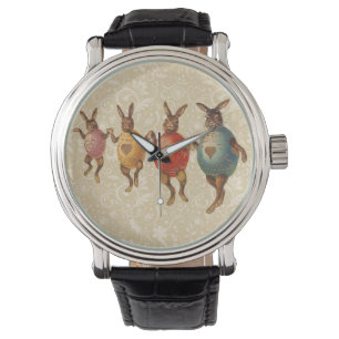 Reloj De Pulsera Conejo de Pascua bailando huevos