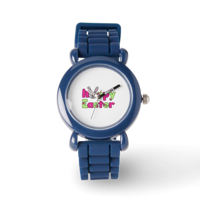 Reloj De Pulsera Conejo de Pascua Feliz Huevos de Pascua (Anverso)