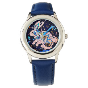 Reloj De Pulsera Conejo en el cielo con estrellas
