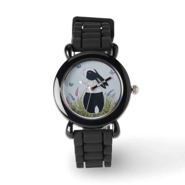 Reloj De Pulsera Conejo holandés acuarela (Anverso)