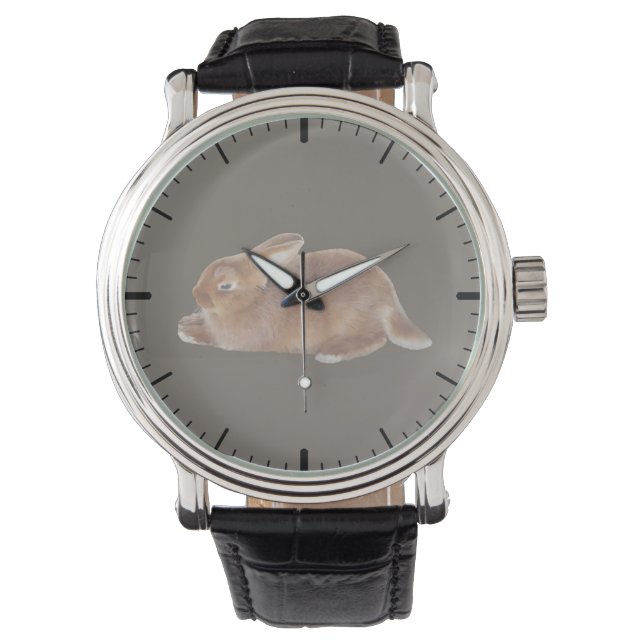 Reloj De Pulsera Conejo marrón (Anverso)