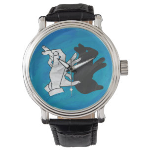 Reloj De Pulsera Conejo Sombra En Azul