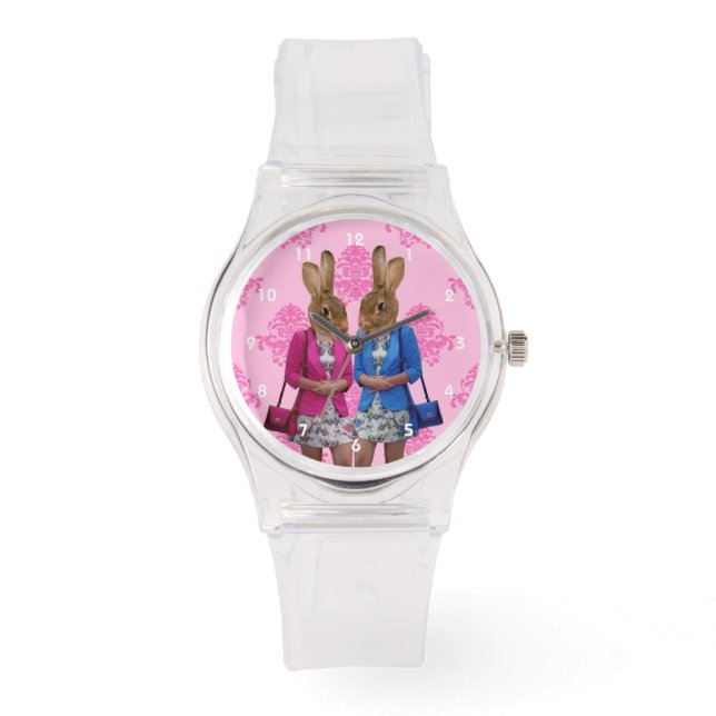 Reloj De Pulsera Conejos graciosos y lindos (Anverso)