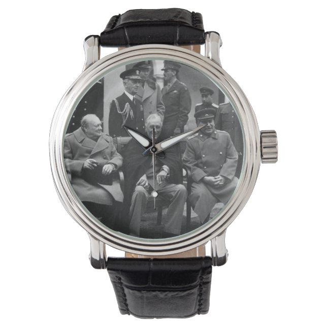 Reloj De Pulsera Conferencia de Yalta Roosevelt Stalin Churchill 19 (Anverso)
