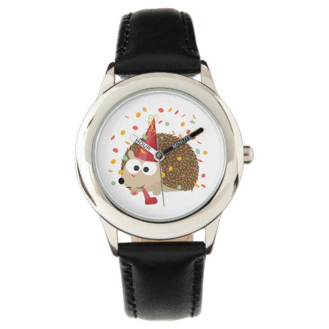Reloj De Pulsera Confetti Fiesta Hedgehog (Anverso)