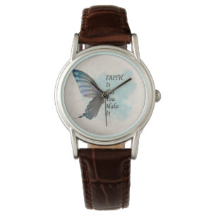 Reloj De Pulsera Confía hasta que lo hagas con mariposa