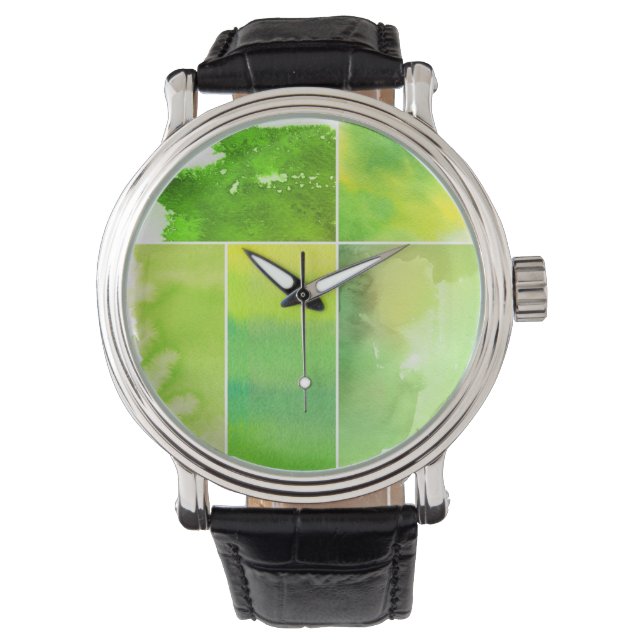 Reloj De Pulsera Conjunto de acuarelas abstractas pintadas a mano (Anverso)