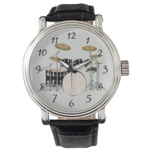Reloj De Pulsera Conjunto de tambores ilustrados