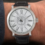 Reloj De Pulsera Conmemorativo 21º cumpleaños personalizado<br><div class="desc">Este exquisito reloj conmemorativo de cumpleaños número 21 es un reloj realmente especial diseñado para marcar este hito trascendental en la vida de un hombre. Este reloj es un aguijón perfecto, hábilmente diseñado para conmemorar la alegre ocasión de cumplir 21, haciéndolo un regalo excepcional para el celebrante. Este notable reloj...</div>