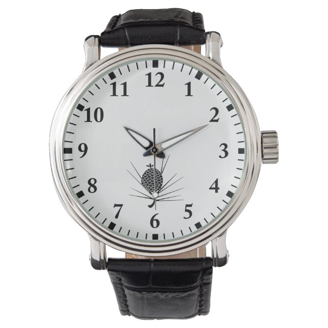 Reloj De Pulsera Cono de pino con agujas (Anverso)