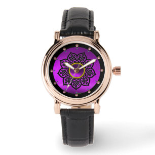 RELOJ DE PULSERA CONOCIMIENTOS CELÁTICOS FLORES PURPLE AMETYST GEMS