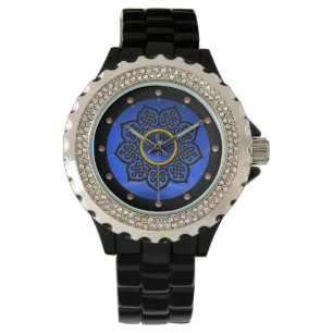 RELOJ DE PULSERA CONOCIMIENTOS CELÁTICOS FLORES SAPPHIRE AZUL GEM P