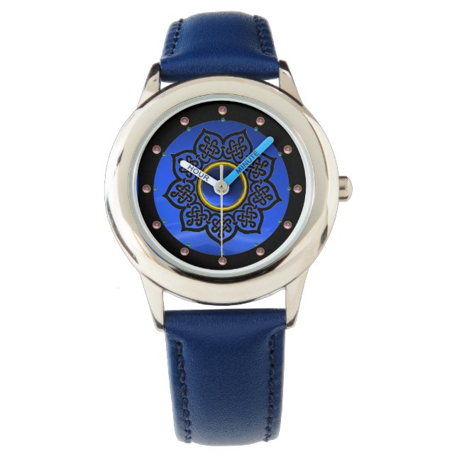 RELOJ DE PULSERA CONOCIMIENTOS CELÁTICOS FLORES SAPPHIRE AZUL GEM P (Anverso)