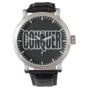 Reloj De Pulsera CONQUER (Motivación de la construcción del cuerpo)