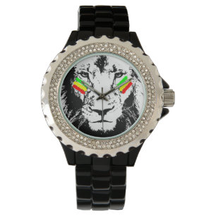 Reloj De Pulsera Conquistando a Lion Rasta Watch