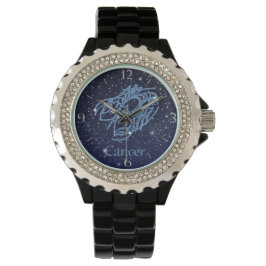 Reloj De Pulsera Constelación de cáncer y Rótulo zodiaco con estrel