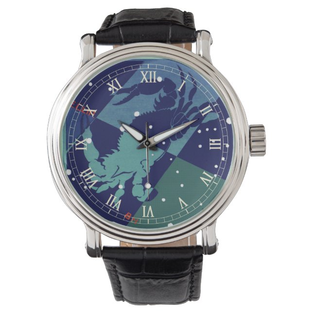Reloj De Pulsera Constelación de cangrejo de cáncer Astrología zodi (Anverso)
