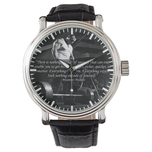 Reloj De Pulsera "Construcción de cuerpos" Motivación (Anverso)