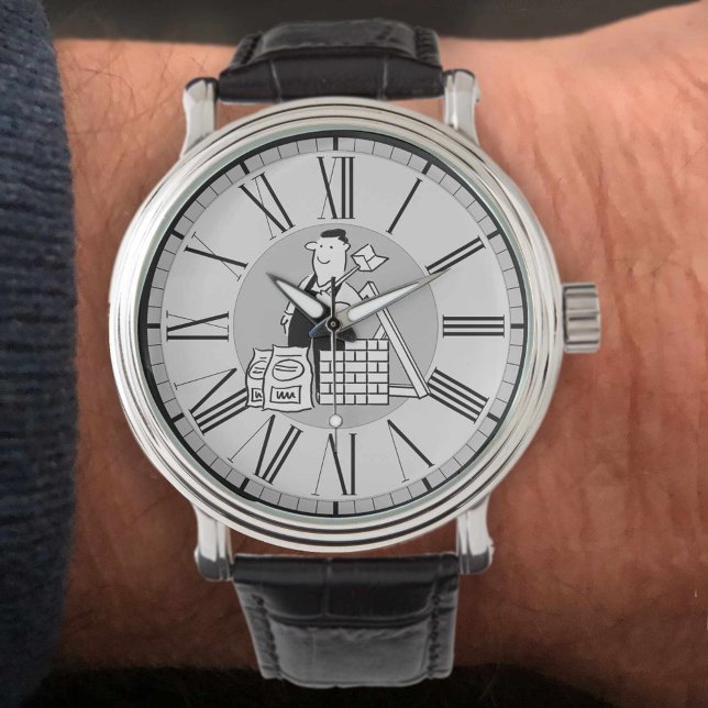 Reloj De Pulsera Constructor con materiales de construcción en un (Subido por el creador)