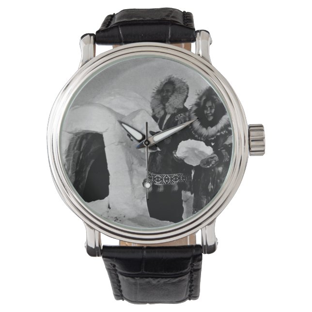 Reloj De Pulsera Constructores de igloo de Alaska en EEUU (Anverso)