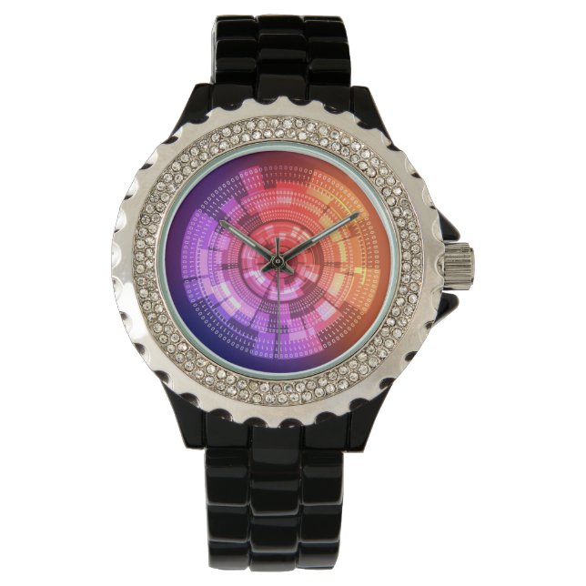 Reloj De Pulsera Control de código binario en círculo (Anverso)